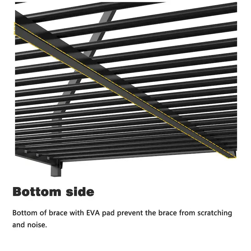 Lit superposé Adin moderne double avec barrière de sécurité en métal noir par Christopher Knight Home