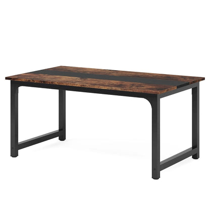 Table de salle à manger industrielle de 160 cm (63 pouces), table de cuisine moderne - 160 cm (63 pouces) L x 80 cm (31,5 pouces) l x 74 cm (29,13 pouces) H