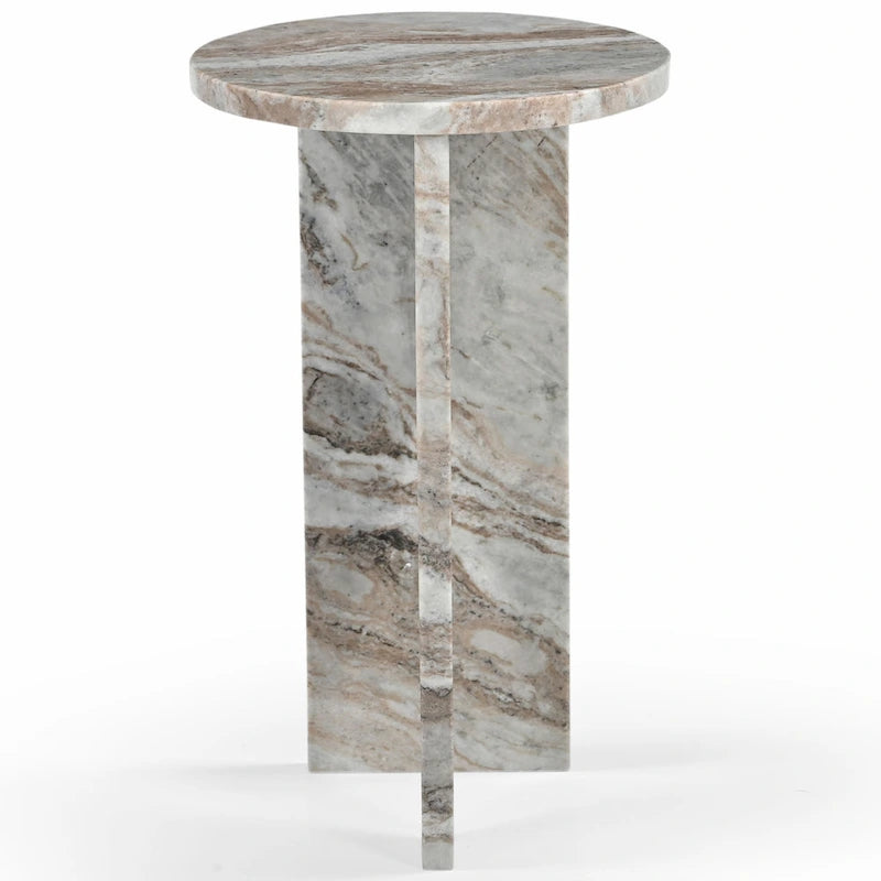Table d'appoint en marbre Devlin de SAFAVIEH Couture - 30,5 cm x 30,5 cm x 50,8 cm (12 po x 12 po x 20 po)