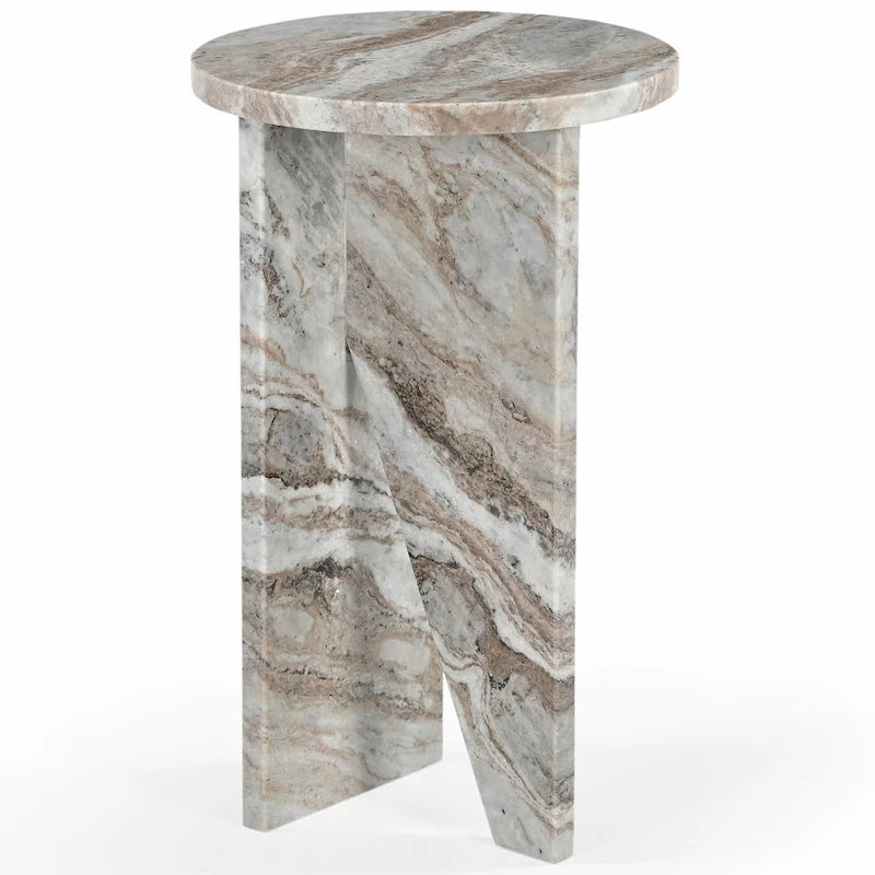 Table d'appoint en marbre Devlin de SAFAVIEH Couture - 30,5 cm x 30,5 cm x 50,8 cm (12 po x 12 po x 20 po)