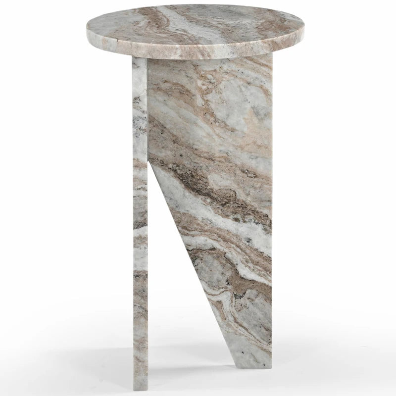 Table d'appoint en marbre Devlin de SAFAVIEH Couture - 30,5 cm x 30,5 cm x 50,8 cm (12 po x 12 po x 20 po)