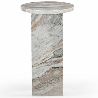 Table d'appoint en marbre Devlin de SAFAVIEH Couture - 30,5 cm x 30,5 cm x 50,8 cm (12 po x 12 po x 20 po)