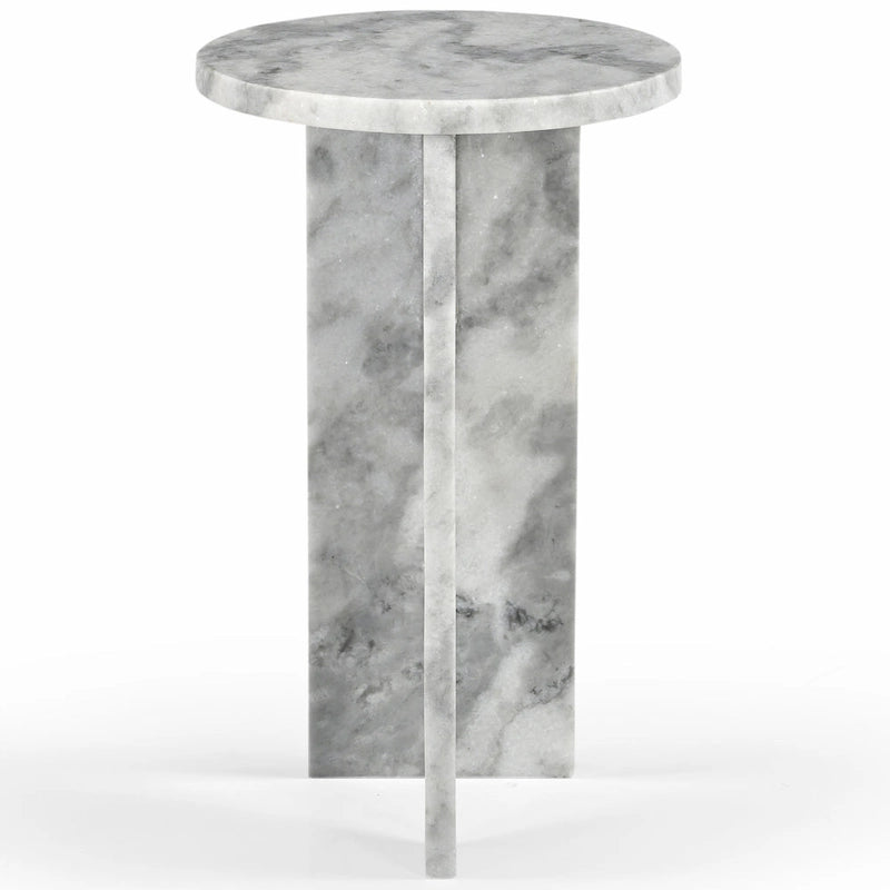 Table d'appoint en marbre Devlin de SAFAVIEH Couture - 30,5 cm x 30,5 cm x 50,8 cm (12 po x 12 po x 20 po)