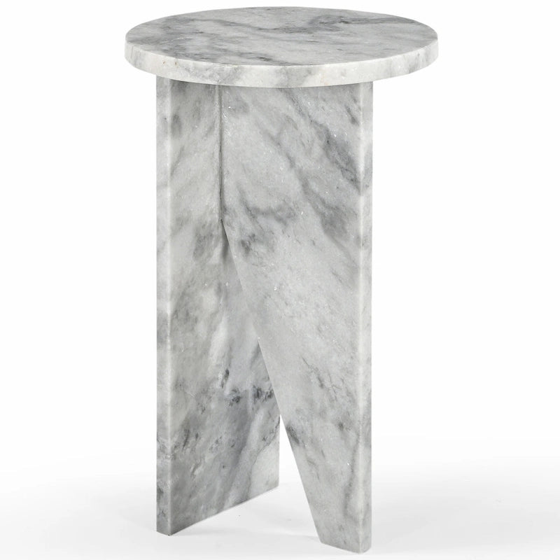Table d'appoint en marbre Devlin de SAFAVIEH Couture - 30,5 cm x 30,5 cm x 50,8 cm (12 po x 12 po x 20 po)