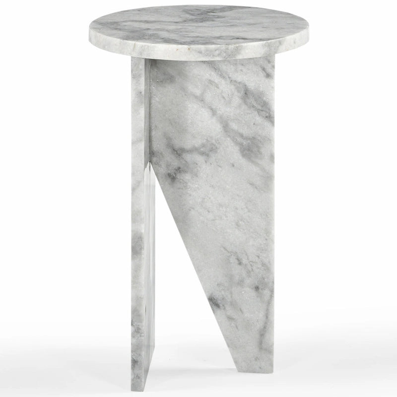 Table d'appoint en marbre Devlin de SAFAVIEH Couture - 30,5 cm x 30,5 cm x 50,8 cm (12 po x 12 po x 20 po)