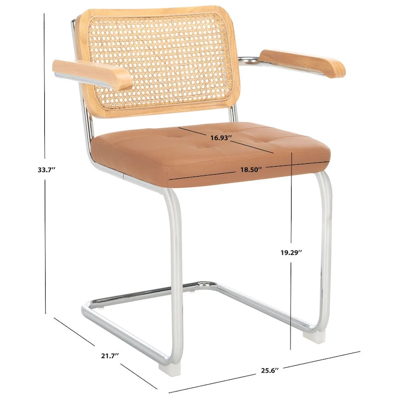 SAFAVIEH Home Coralia Fauteuil de salle à manger 48 cm [LOT DE 2] - 66 cm L x 56 cm P x 86 cm H