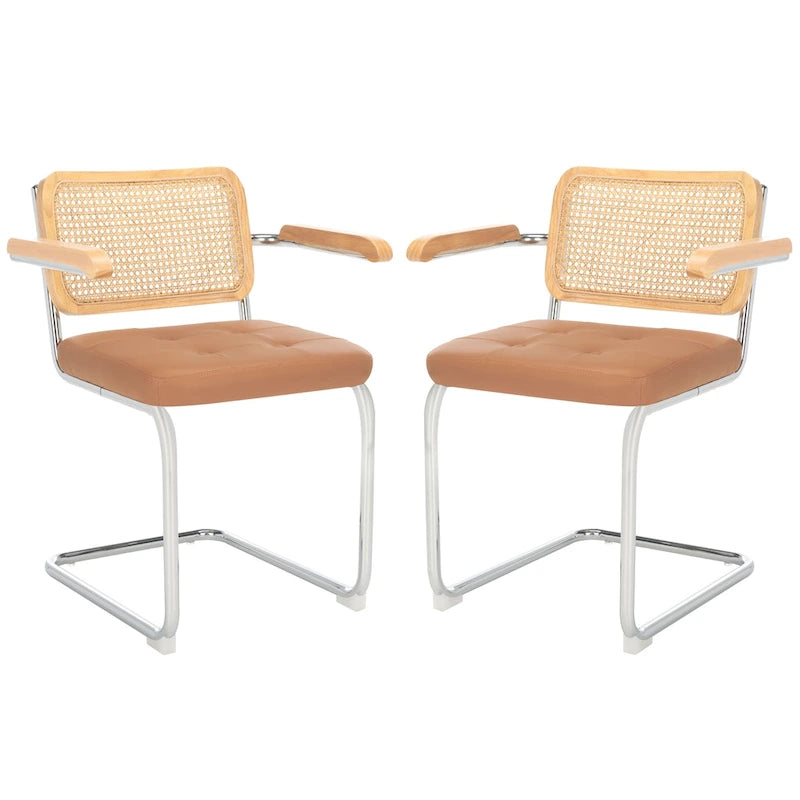 SAFAVIEH Home Coralia Fauteuil de salle à manger 48 cm [LOT DE 2] - 66 cm L x 56 cm P x 86 cm H