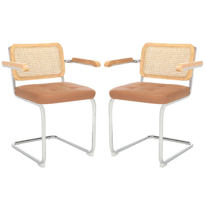 SAFAVIEH Home Coralia Fauteuil de salle à manger 48 cm [LOT DE 2] - 66 cm L x 56 cm P x 86 cm H